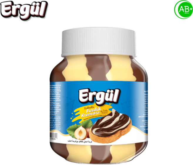 헤이즐넛 크림과 코코아 및 밀크 크림 튀르키예 Hazelnut Cream with Cocoa and Milky Cream Turkiye, 1개, 350g