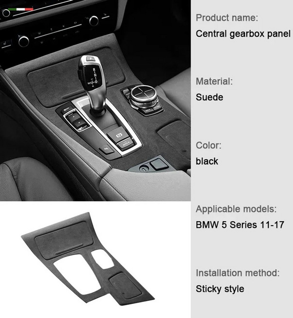 BMW 5시리즈 11-17 F10 G30 F90 F07 520i 525d xDrive 528i 535i 530d 550i 센터 콘솔 기어 시프트 패널 트림 커버 호환, 5 series 2011-2017