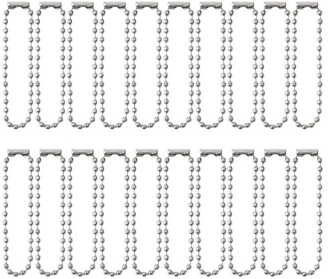 열쇠고리 은색 키링 실버 볼체인 체인줄 12cm, 20개