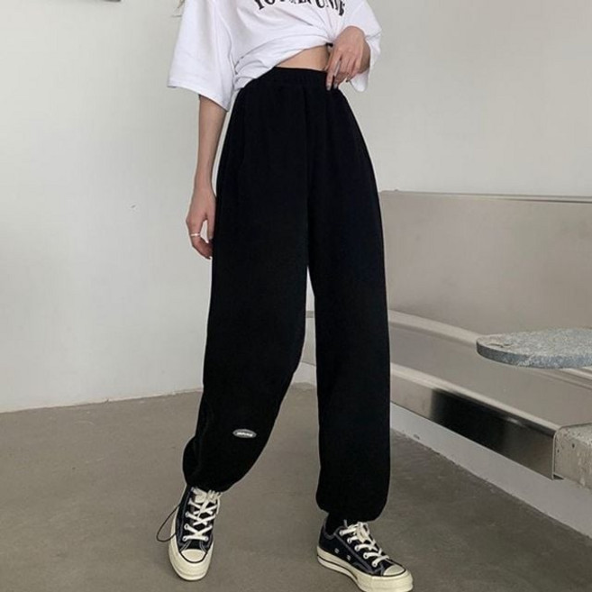 조거팬츠 패치 3 tone 트라우저 조거 우먼 밑단조절 슬랙스올데이 코드 면소재 689000AA (1EA)