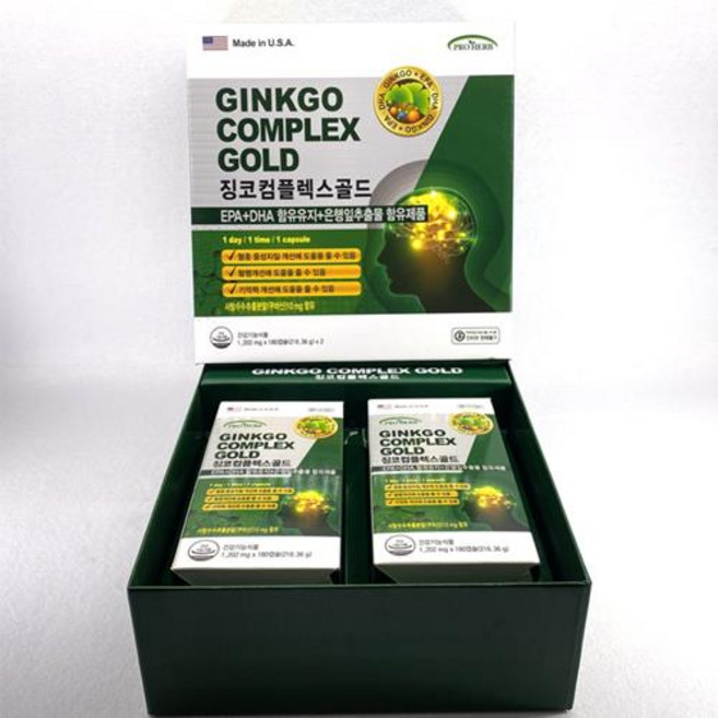징코컴플렉스골드 EPA DHA함유유지 은행잎추출물함유 360캡슐, 1개, 360정