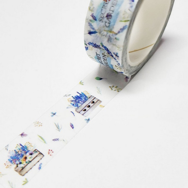 수채화 마스킹 테이프 라벤더가든, 상세페이지 참조, 1개