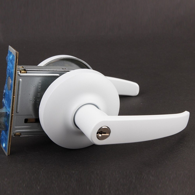 GDK 화이트 현관문 방화문 손잡이 레버 키타입, 1개