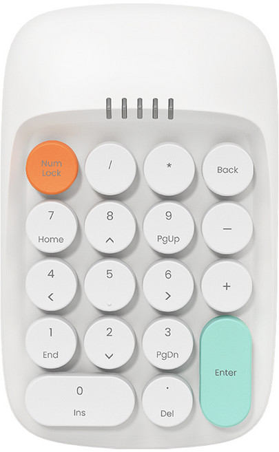 엑토 무선 비동기식 노트북 숫자 무선 키패드, 크림화이트, ANBK-01