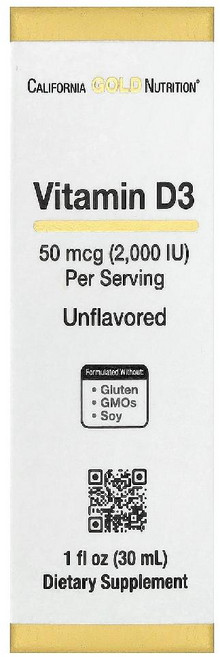 캘리포니아골드 비타민D3 2000IU Vitamin 무향 액상 드롭 30ml