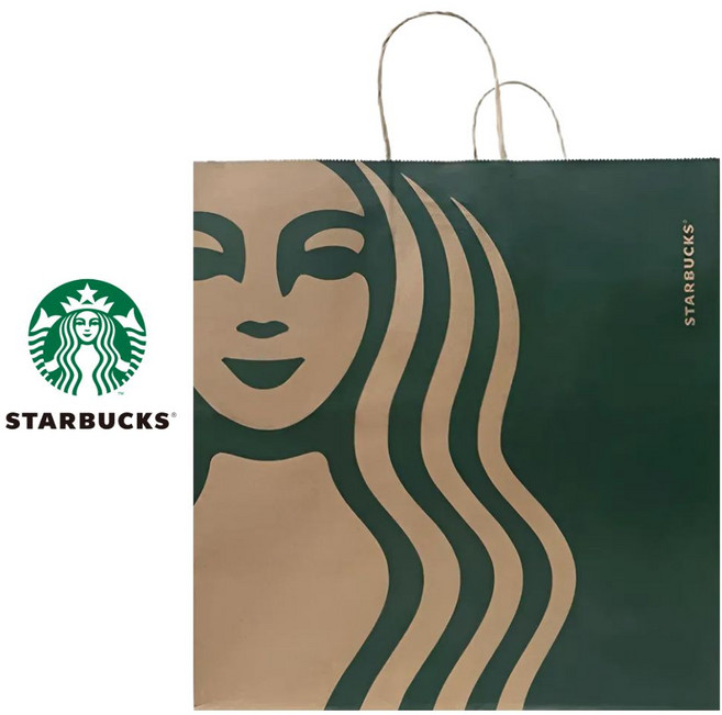 스타벅스 로고 쇼핑백 (대) 5매입, 기본, 1개