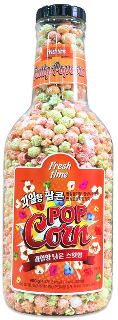 과일향맛 팝콘 대용량/대형 저금통, 900g, 1개
