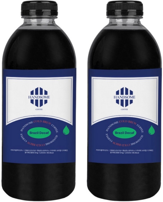 핸섬로스팅하우스 더치커피1L+1L 디카페인 콜드브루원액 1000ml, 1L, 1개입, 2개