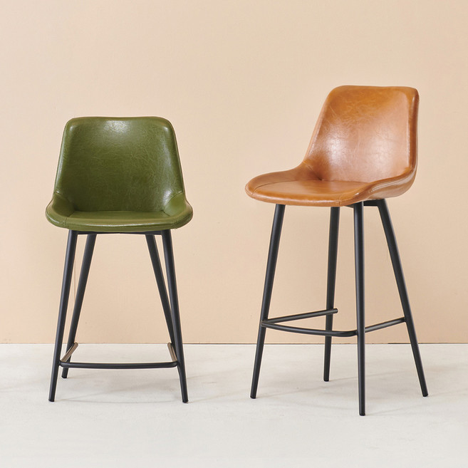 리베르 아일랜드 높은 홈바 테이블 바텐 바 의자, 블랙, 530mm