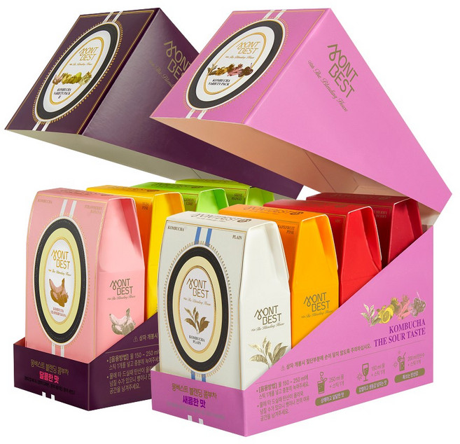 몽베스트 콤부차 8가지 맛보기 (레몬라임 자몽파인애플 샤인머스캣망고 타트체리베리 외 80포), 5g, 8개, 10개입