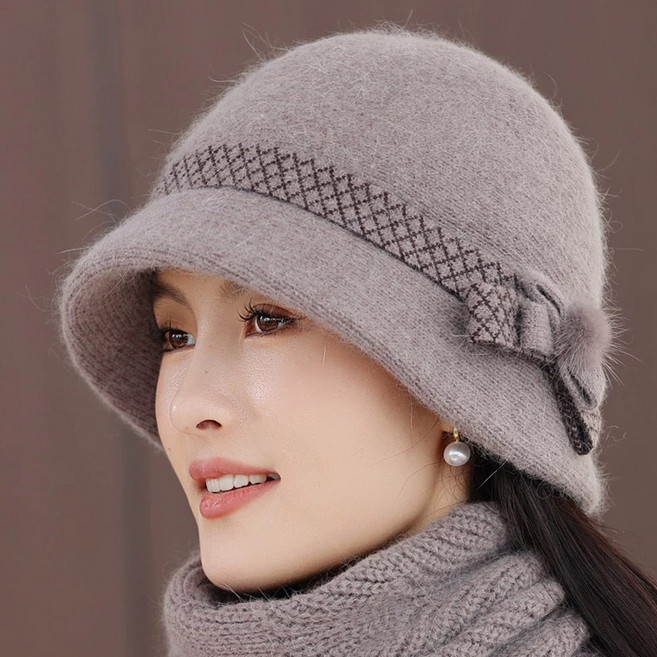 데일리비 리본느 중년 여성 겨울 모자 예쁜 방한모자 기모안감 엄마 할머니 선물 추천