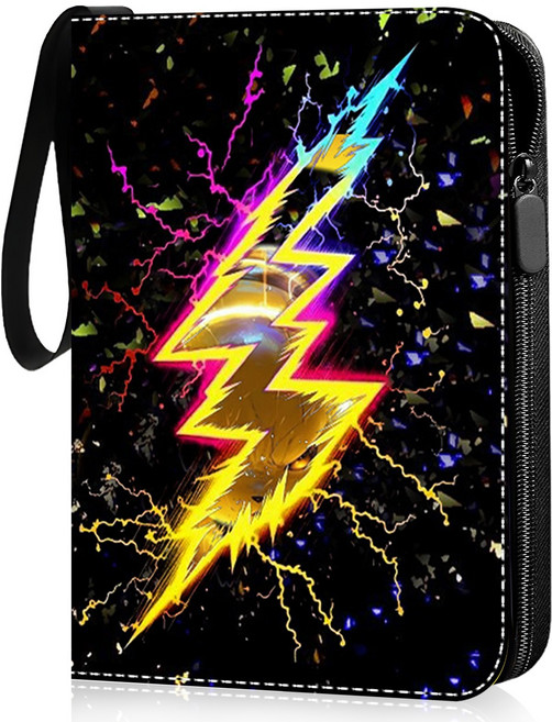 VergHatia 대용량 카드 보관 앨범 440 장 게임 포카 바인더 카드 저장 앨범 수집첩 분리 가능, 블랙