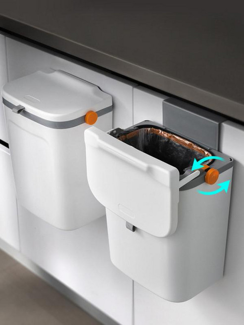 1인음식물처리기 가정용 미니 원룸 소형 인 음식물분쇄기 인용 음식물쓰레기 보관, C_9L 벽걸이형 쓰레기통, 단일 모델