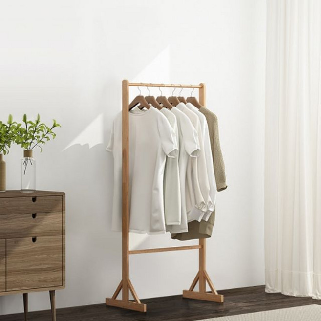 북유럽풍 대나무우드 옷걸이 행거 심플형DA1010EA yun*2707IP, 본상품선택
