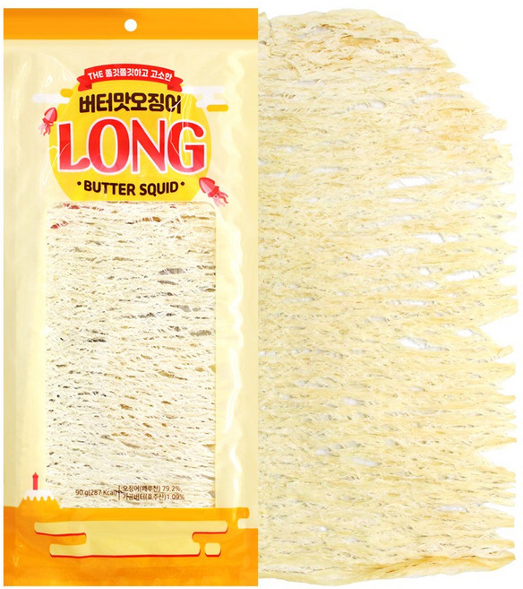 롱 버터맛오징어 90g, 1개