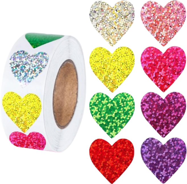 재물운 스티커 500매, 1개, 반짝이혼합