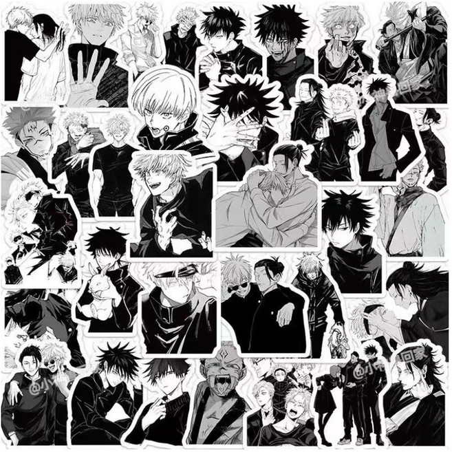 애니메이션 만화 흑백 스티커 만화책 잡지 포스터 대용량, 1개, 주술회전