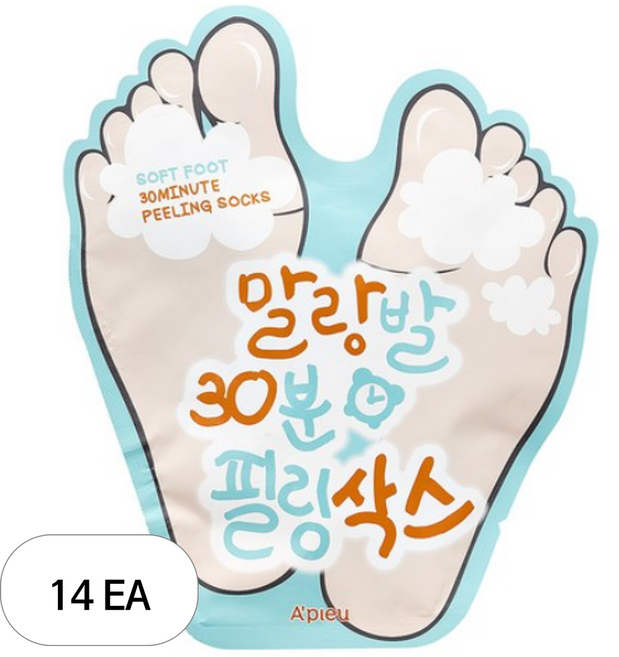 어퓨 말랑발 30분 필링 삭스, 1개입, 14개, 40ml