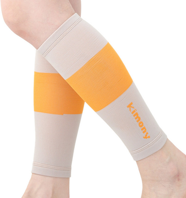 키모니 프로랩 카프슬리브 스포츠 심리스 종아리슬리브 2P, 베이지오렌지, 1개