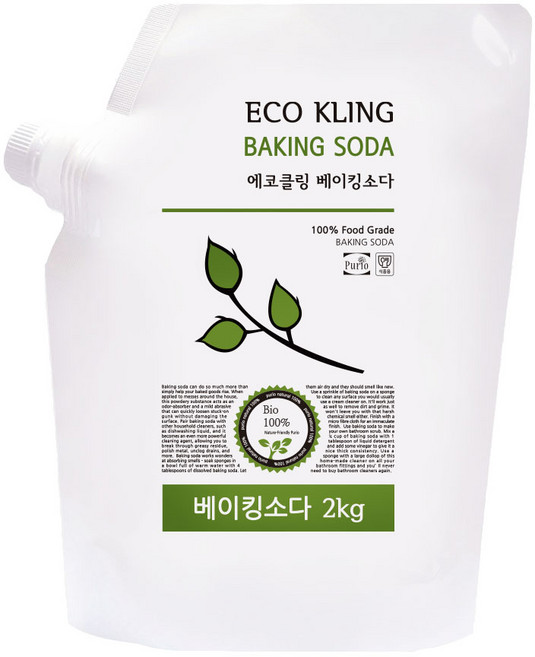 에코클링 베이킹소다 2kg 안전한 식품 주방 욕실 세정제, 1개