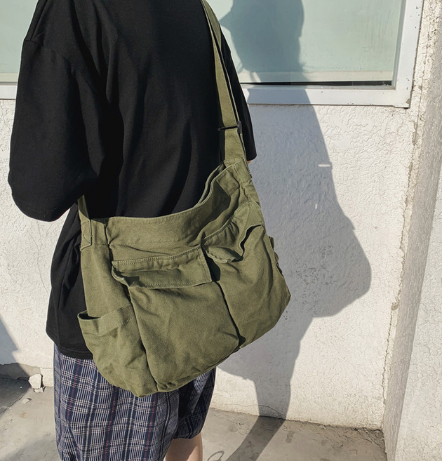 보슈 대용량 크로스백 여성 남성 공용 캔버스 데일리 가방 B1-12