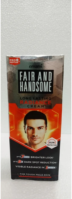 Emami Fair & Handsome Long Lasting Radiance Cream Spot Reduction Brighter Looky Pro-Peptide 60gm, 1개, 60g - 쿠팡