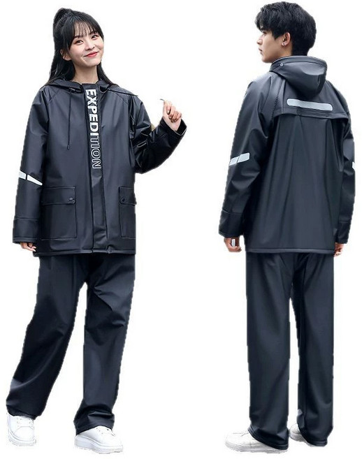 정싱 전동차 레인코트 성인 오토바이 레인코트 폭우방지 우비구 방한 우의 우비 비옷 세트/ 낚시 배달 라이더