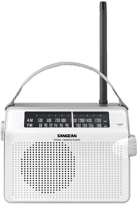 【SANGEAN】復古型AM/FM收音機, 白色, PR-D6