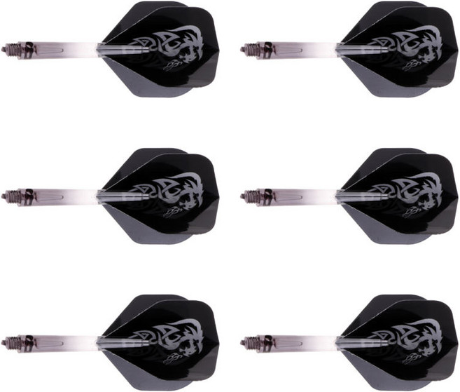 일치하는 다트가 있는 샤프트 플라이트 스템 도구 액세서리 로트 10, 블랙, 설명, PETG, 1개