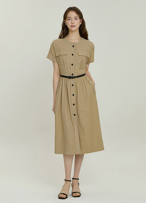 정품 잇미샤 여성 원피스 하객원피스 회사원 와이프선물 우아한 오피스룩 체형보완