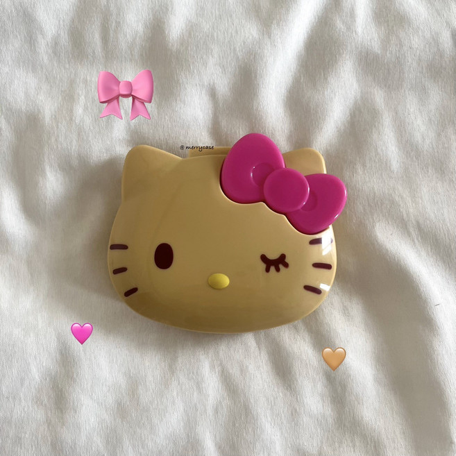 메리 산리오 정품 태닝키티 탄키티 다용도 케이스 렌즈케이스 미니케이스 파우치 미니통 작은통 틴케이스