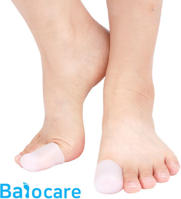 실리콘 엄지 발가락 보호대 교정기 축구 발레 발톱 보호 보습 패드, 실리콘 엄지 발가락 발톱 보호대 교정기 소 사이즈, 1개