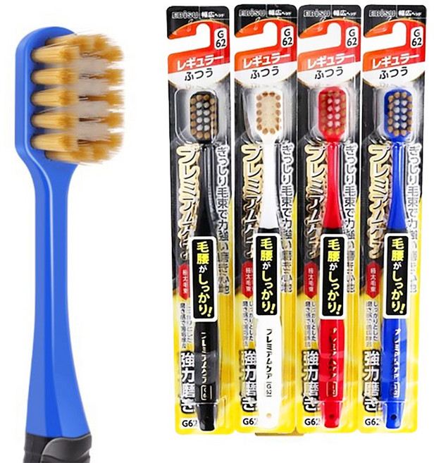 EBISU 프리미엄케어G 보통모 칫솔 랜덤발송, 1개입, 4개