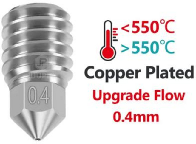 Flashforge Adventurer용 업그레이드 프로 핫엔드 AD5M 깍지 교체 가능 빠른 가열 AD5M 프로 깍지 280 ℃ 5M, 없음, 29) 2 piece - Copper 0.4mm, 1개