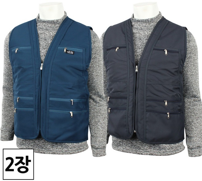 2장 [더맨월드] 겨울용 남자 MW 심플 기모 핫조끼 _ 남성용 겨울 작업조끼 등산조끼 방한복 빅사이즈 브이넥 베스트 M1223