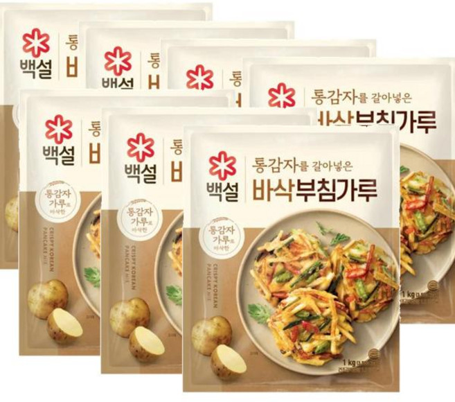 CJ 백설 통감자 바삭부침가루, 1kg, 7개