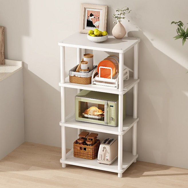 헤븐하임 다용도 선반 진열장, 4단, 화이트(WHITE)