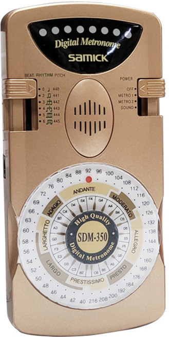 삼익 전자박자기 SDM-350 디지털 메트로놈 최신형-전용아답터 사용 가능, 골드, 1개