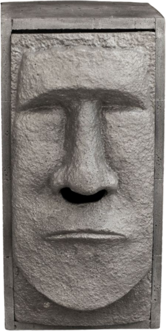 曙MUSE 摩艾衛生紙盒 手作水泥特色禮物 居家桌面擺飾裝飾, 水泥灰, 1個