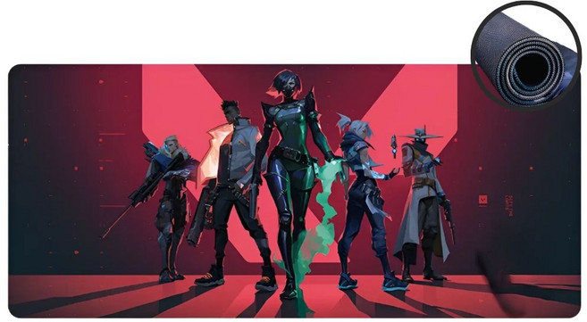 루미팝 발로란트 게이밍 마우스 장패드 800x300mm, 1개, A타입