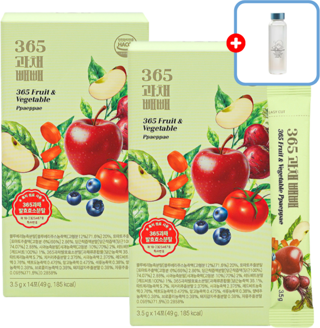 2박스 구성 국민 생활 빼빼주스 2박스 (보틀증정), 49g