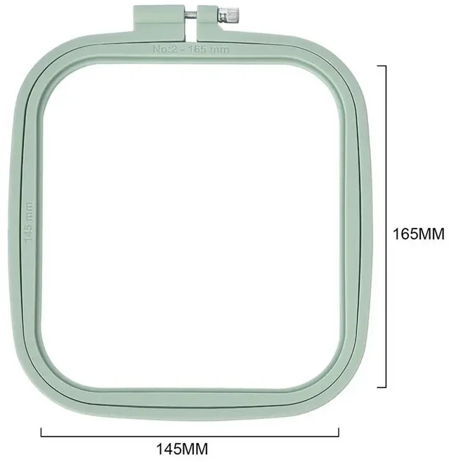 레트로 DIY 바느질 자수 링 후프 도구 자수 크로스 스티치 후프 프레임 링 라운드 후프 공예 플라스틱, 03 Square 16.5x14.5cm, 1개