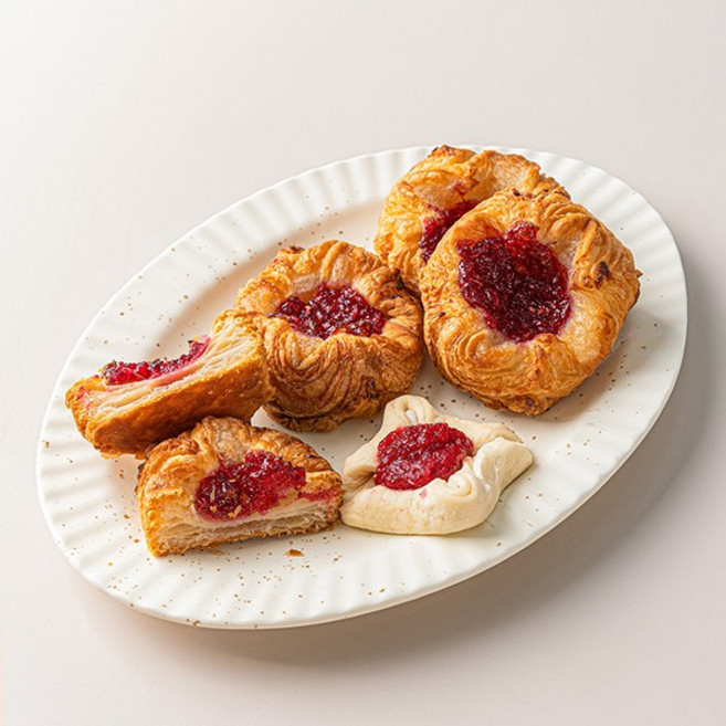 [카페노리] 냉동생지 - 미니 라즈베리 크라운, 1개, 1.008kg