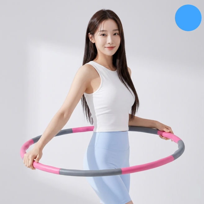 코치케이 다이어트 어린이 초등 주니어 성인 돌기형 뱃살 지압 실내 훌라후프 홈쇼핑 추천상품, 딥 블루, 1개, 1.2kg