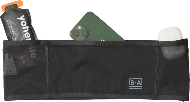 비안 방수 양면 매쉬 러닝 벨트, 블랙, 1개