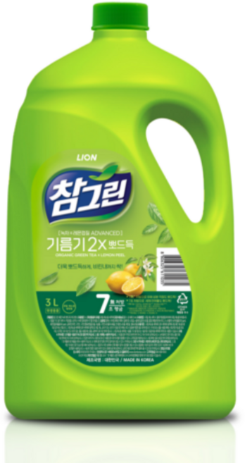 참그린 3L 주방세제, 3.1kg, 1개