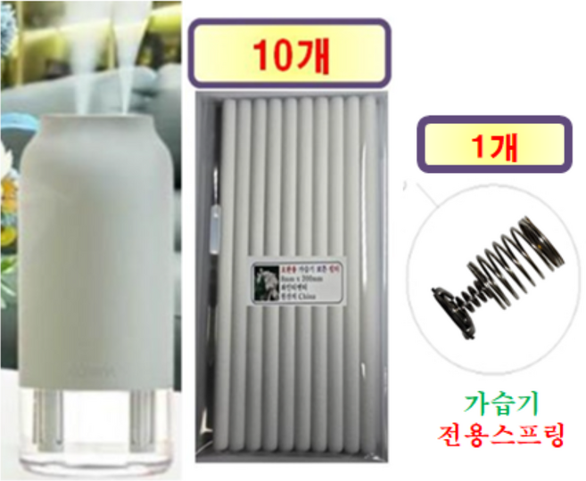 [HCF호환용필터] 루메나(H3 X) 무선 미니가습기 190 - 호환용 필터 10개 / 20개 + 가습기전용스프링 1개/2개, 호환용필터