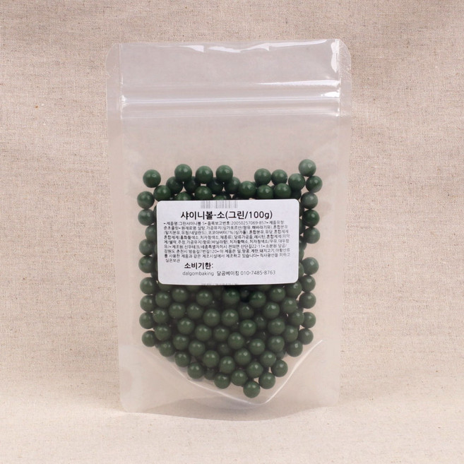 달곰베이킹 샤이니볼 그린 소, 100g, 1개