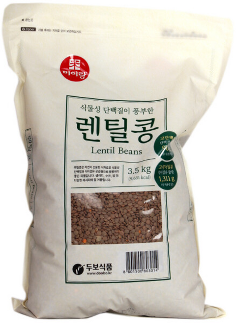 두보식품 미이랑 렌틸콩 캐나다산 식이섬유풍부 코스트코 렌즈콩, 1개, 3.5kg