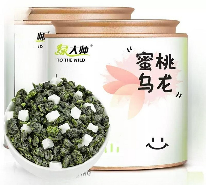 복숭아 우롱티 피치 우롱티 찻잎 250g, 1세트, 2개입, 125g